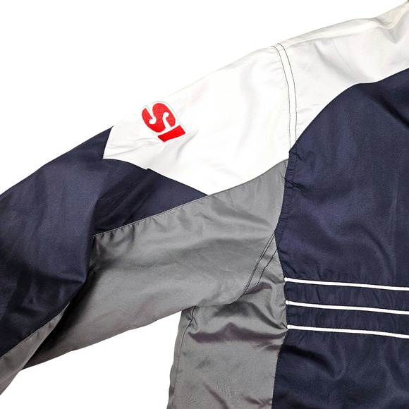 Reebok NFL New England Patriots Windbreaker Jacket Men's Size L Navy Blue - Picture 4 of 8